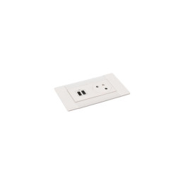 Legrand - Incara™ Multilink - Modular. zapuštěný blok bílý: 2P+T/USBA A+C (15W), kabel 2m