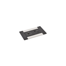 Legrand - Incara™ Multilink - Modular. zapuštěný blok kov: 2P+T/USB A+C (15W), kabel 2m