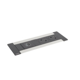 Legrand - Incara™ Multilink - Modular. zapuštěný blok kov: 2x2P+T/USB (30W PD), kabel 2m