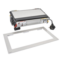 Legrand - Incara™ Flip-up - Zapuštěný zásuv. blok uzavíratelý 2x2P+T/USBA+C (15W) RJ45 Cat6 FTP HDMI, kabel 2m