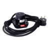 Legrand - Incara™ Electr'On - Přenosná zásuvka 2P+T, černá bez rámečku, kabel 2m