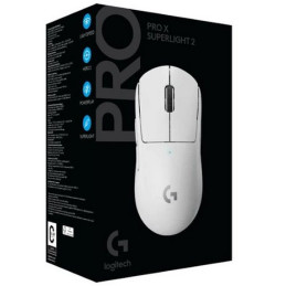 Logitech G PRO X SUPERLIGHT 2 LIGHTSPEED Gaming Mouse - WHITE - 2.4GHZ