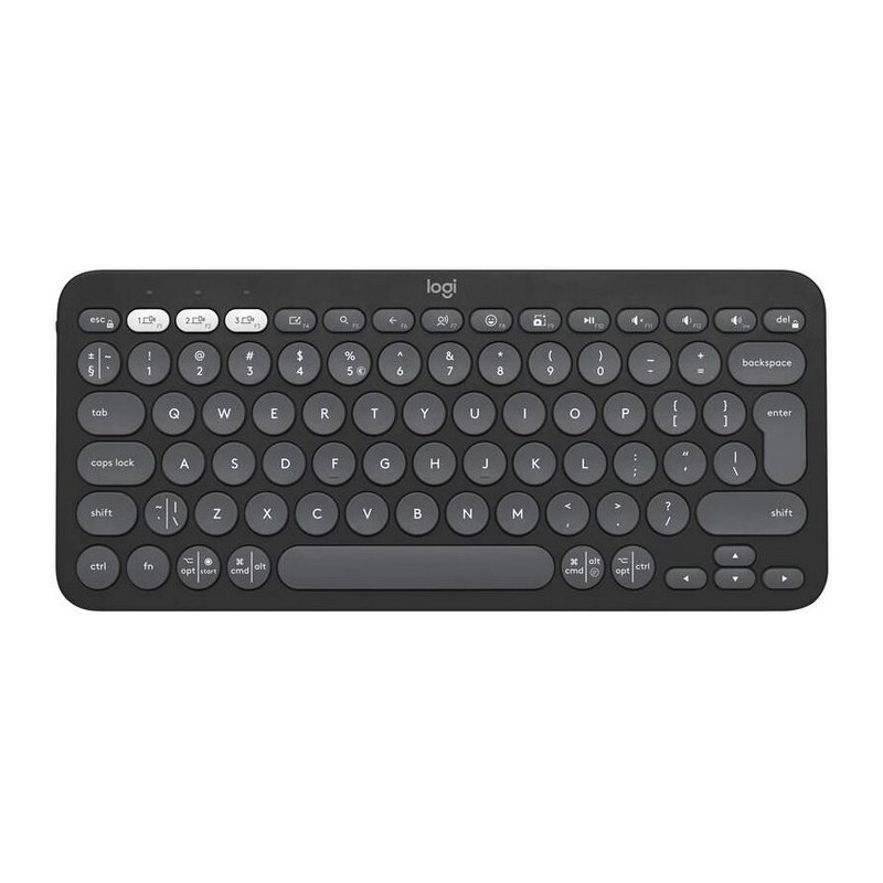 Logitech Pebble Keys 2 K380s - TONAL GRAPHITE - US INT'L - BT - INTNL-973 - UNIVERSAL