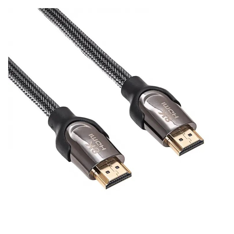 Akyga Kabel HDMI 2.1 (M) stíněný měď, 4K/8K 48Gbps, černý 3 m