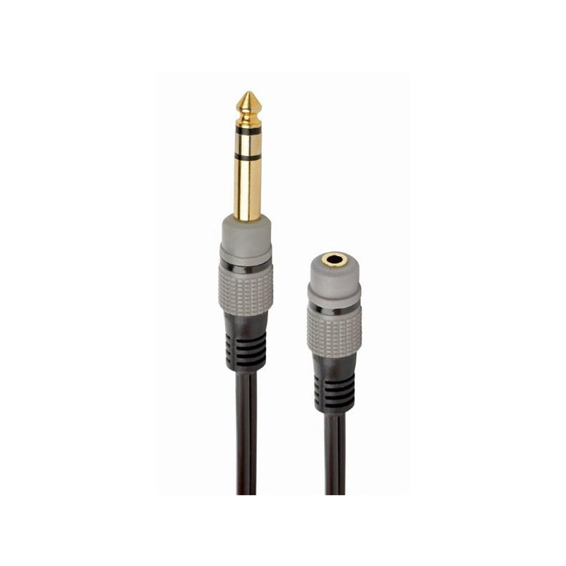 Gembird audio adaptér 6.35 mm (M) na 3.5 mm stereo jack (F), 0,2m
