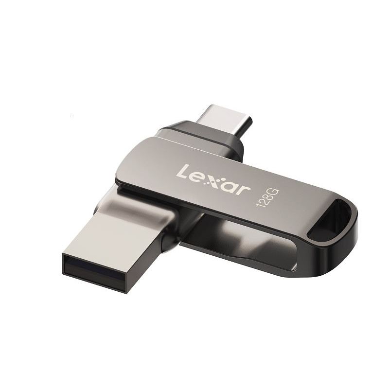Lexar flash disk 128GB - JumpDrive D400 Dual USB-C & USB-A 3.1 (čtení až 130MB/s)