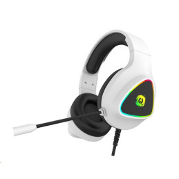 CANYON Herní headset Shadder GH-6, RGB podsvícení, USB + 3,5mm jack, 2m kabel, bílý