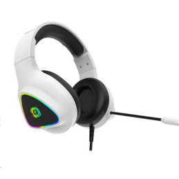 CANYON Herní headset Shadder GH-6, RGB podsvícení, USB + 3,5mm jack, 2m kabel, bílý