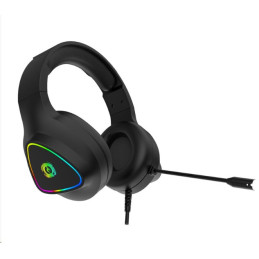 CANYON Herní headset Shadder GH-6, RGB podsvícení, USB + 3,5mm jack, 2m kabel, černý