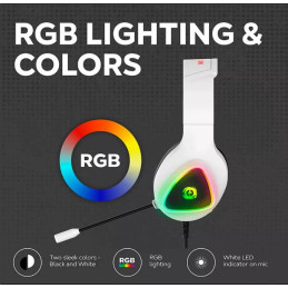 CANYON Herní headset Shadder GH-6, RGB podsvícení, USB + 3,5mm jack, 2m kabel, černý