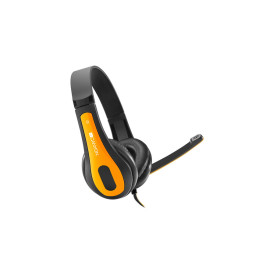 CANYON headset HSC-1, lehký, 3,5 mm jack TRRS, černo-žlutá