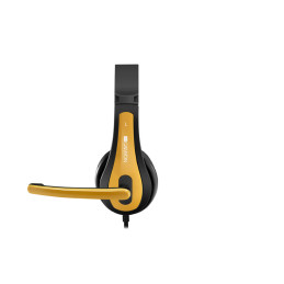 CANYON headset HSC-1, lehký, 3,5 mm jack TRRS, černo-žlutá
