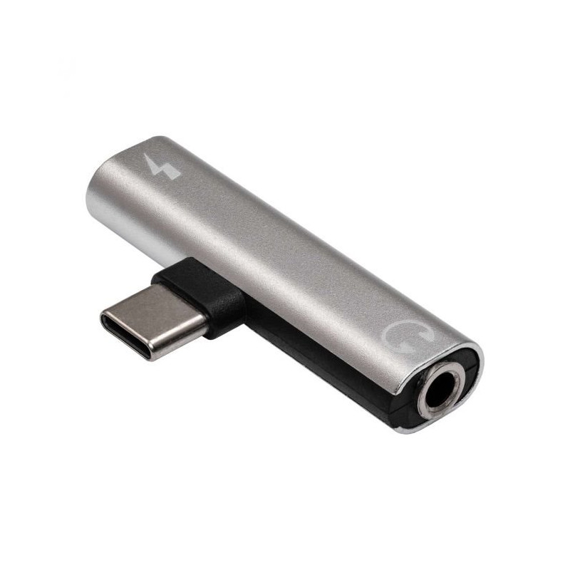 Akyga adaptér USB-C (m) na USB-C (f) / Jack 3.5mm DAC