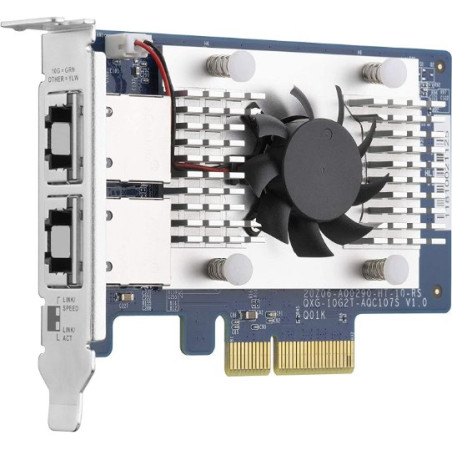 QNAP QXG-10G2T - dvouportová rozšiřující 10GbE karta (Aquantia AQC107) pro PC i QNAP NAS, LP