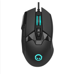 LORGAR herní myš Stricter 579, drátová, OLED display, až 12 000 DPI, RGB, Pixart PMW 3336, 9tl., makra, černá
