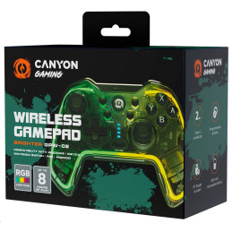 CANYON Bezdrátový gamepad GPW-02 RGB 5v1 (PS3, Nintendo Switch, iOS 13.0, Android, PC)