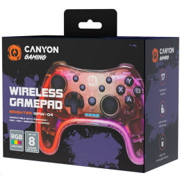 CANYON Bezdrátový gamepad GPW-04 RGB 5v1 (PS3, PS4, XBOX, Android TV, PC)