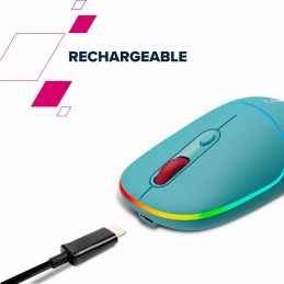 CANYON myš optická bezdrátová MW-22, RGB, 800/1200/1600 dpi, 4 tl, BT+2,4GHz, baterie 650mAh, rice