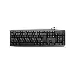 CANYON klasická USB klávesnice, omývatelná, černá, RU layout/Cyrilice, černá