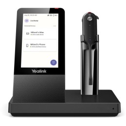 Yealink WH67 náhlavní souprava, DECT, jednoušní, bezdrátové, MS Teams, multifunkční základnová stanice