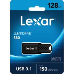 Lexar flash disk 128GB - JumpDrive S80 USB 3.1 (čtení/zápis: až 150/60MB/s)