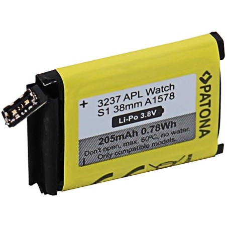 PATONA baterie pro chytré hodinky Apple Watch 1 205mAh A1578 38mm