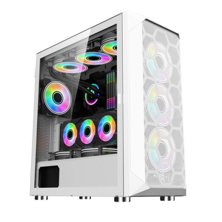 1stCOOL MiddleTower Wind Storm White, E-ATX, USB3.0 + set 4x ARGB fan, biela