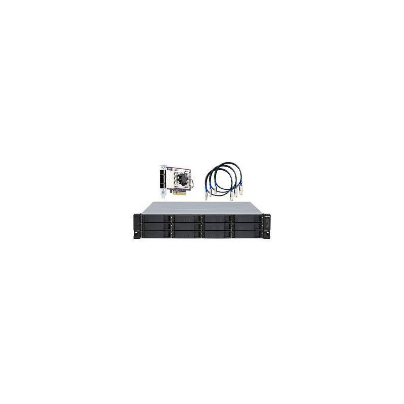 QNAP TL-R1200PES-RP - rozšiřující jednotka JBOD SATA (12x SATA, 2x SFF-8644 1x2, 2x zdroj), rack