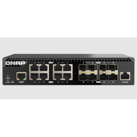 QNAP řízený switch QSW-M3216R-8S8T (8x 10GbE porty + 8x 10G SFP+ porty, poloviční šířka)