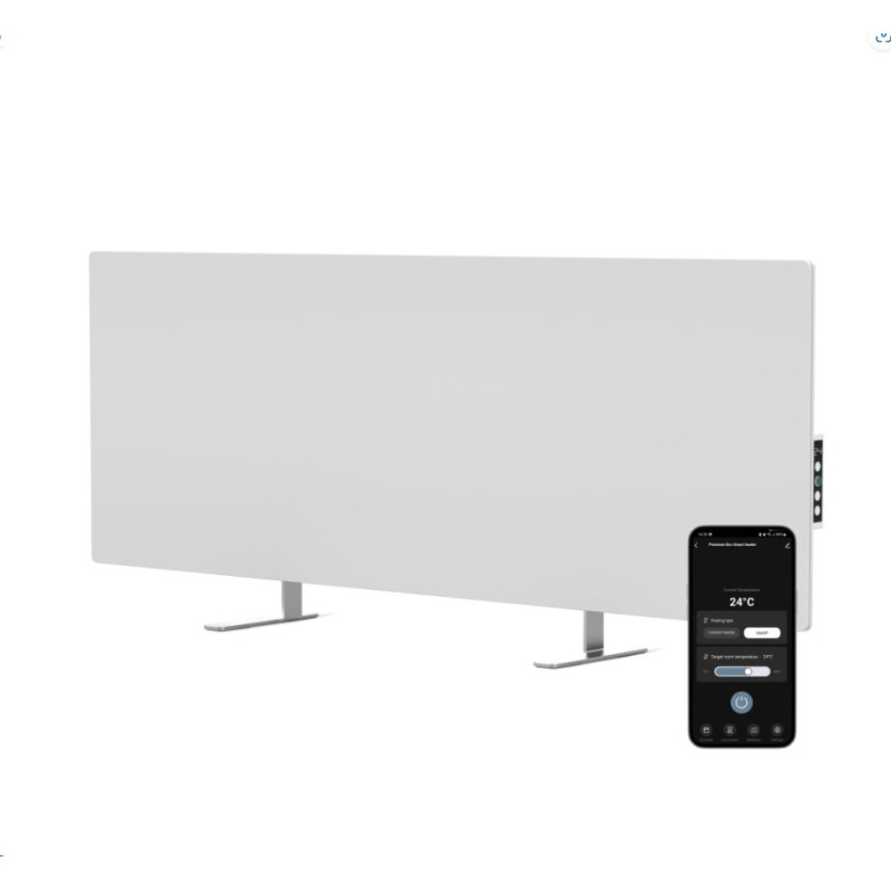 AENO GH3s Chytré Topení, infrared + konvekce, tvrzené sklo,LED displej, 700W, Bílá