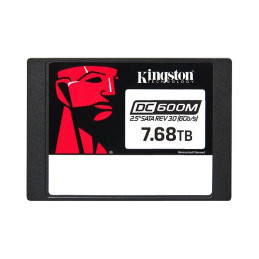 Kingston SSD DC600M 7680GB SATA III 2.5" 3D TLC (čtení/zápis: 560/530MBs, 94/34k IOPS, 1DWPD), Mixed-use