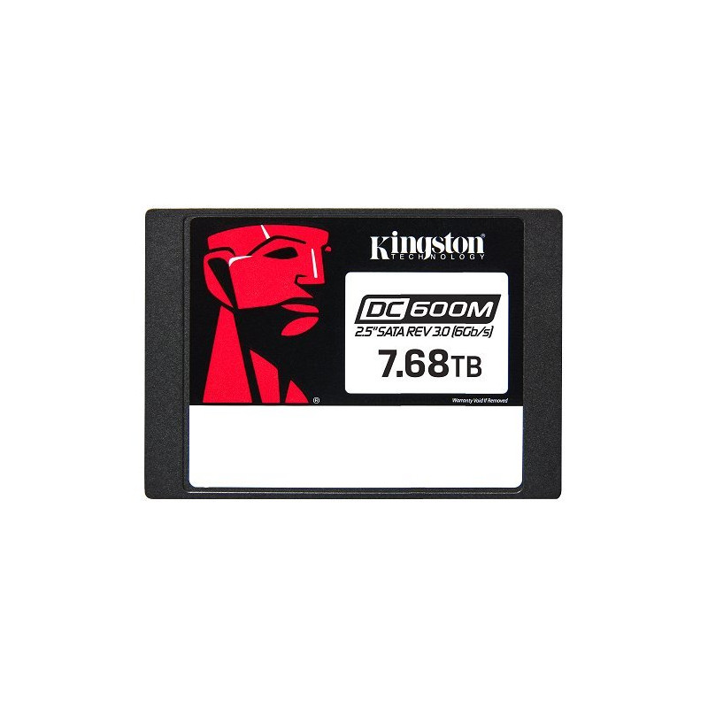 Kingston SSD DC600M 7680GB SATA III 2.5" 3D TLC (čtení/zápis: 560/530MBs, 94/34k IOPS, 1DWPD), Mixed-use