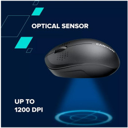 CANYON myš optická bezdrátová MW-4, 1200 dpi,3 tl., Bluetooth, AA baterie, černá