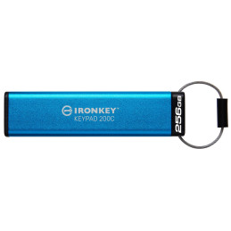 Kingston flash disk 256GB IronKey Keypad 200, FIPS 140-3 Lvl 3 (Pending) AES-256 Encrypted