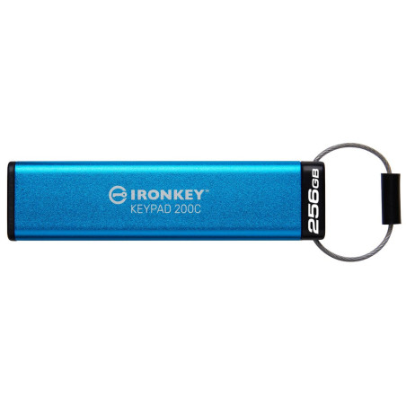 Kingston flash disk 256GB IronKey Keypad 200, FIPS 140-3 Lvl 3 (Pending) AES-256 Encrypted
