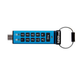 Kingston flash disk 128GB USB-C IronKey Keypad 200C, FIPS 140-3 Lvl 3 (Pending) AES-256
