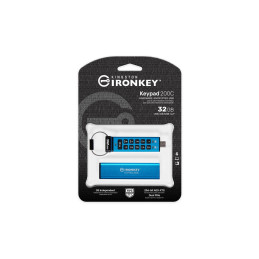 Kingston flash disk 32GB USB-C IronKey Keypad 200C, FIPS 140-3 Lvl 3 (Pending) AES-256