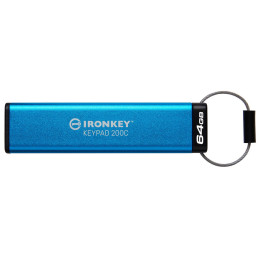 Kingston flash disk 64GB USB-C IronKey Keypad 200C, FIPS 140-3 Lvl 3 (Pending) AES-256