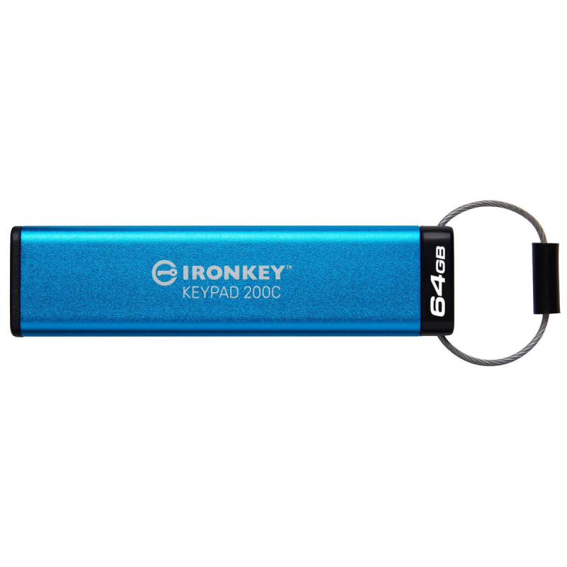 Kingston flash disk 64GB USB-C IronKey Keypad 200C, FIPS 140-3 Lvl 3 (Pending) AES-256