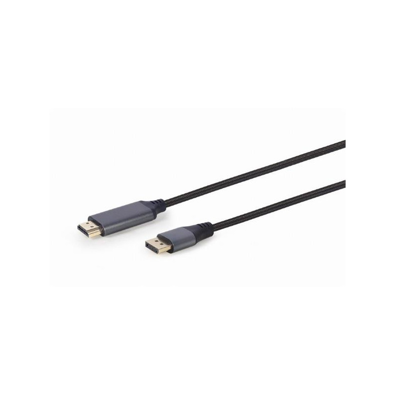 Gembird kábel DisplayPort (M) na HDMI (AM), 4K, Premium Series, 1.8 m, čierny