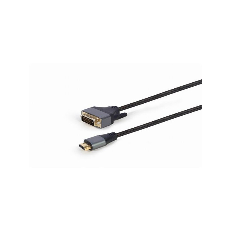 Gembird kábel HDMI (AM) na DVI (M), 4K, Premium Series, 1.8 m, čierny