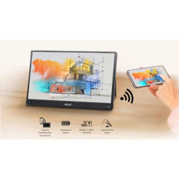 ASUS ZenScreen Go MB16AWP 15,6" IPS prenosný USB-C, WIFI, 1920x1080 5ms 250cd mini-HDMI, repro, batéria