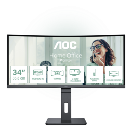 AOC CU34P3CV 34"W VA LED 3440x1440 20 000 000:1 4ms 300cd DP HDMI USB-C(65W) repro