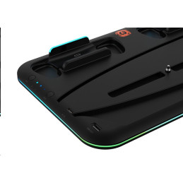 CANYON multifunkční chladící stojan pro PS5, nabíjení 2 PS5 ovladačů, RGB podsvícení, černý