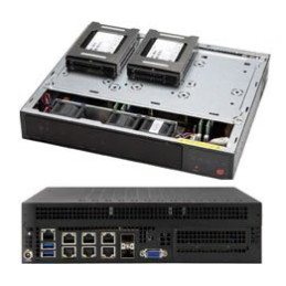 SUPERMICRO Micro 1U mini ITX chassis 2x 2,5" int. HDD, bez zdroje