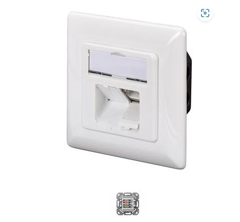 DIGITUS Zásuvka 2x RJ45 pod omítku, STP Cat6