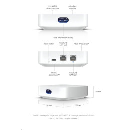 Ubiquiti UniFi Express (UX) - Cloud Gateway s WiFi 6, WAN 1Gb, 1x LAN 1Gb