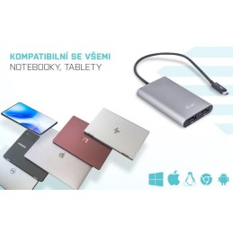 ROZBALENÉ - i-tec THUNDERBOLT 3 Dual Display Port adaptér 4K/ 2x Display Port 4K