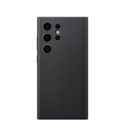 Samsung Zadní kryt z veganské kůže pro S24 ULTRA, černý