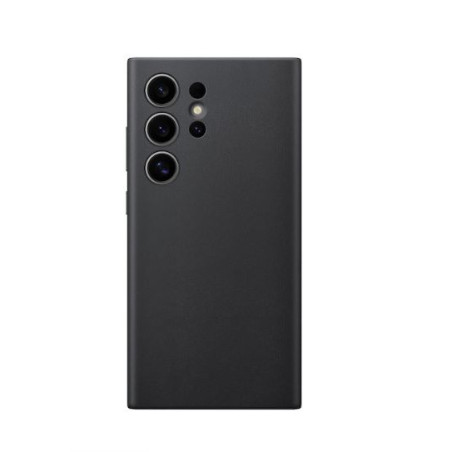 Samsung Zadní kryt z veganské kůže pro S24 ULTRA, černý